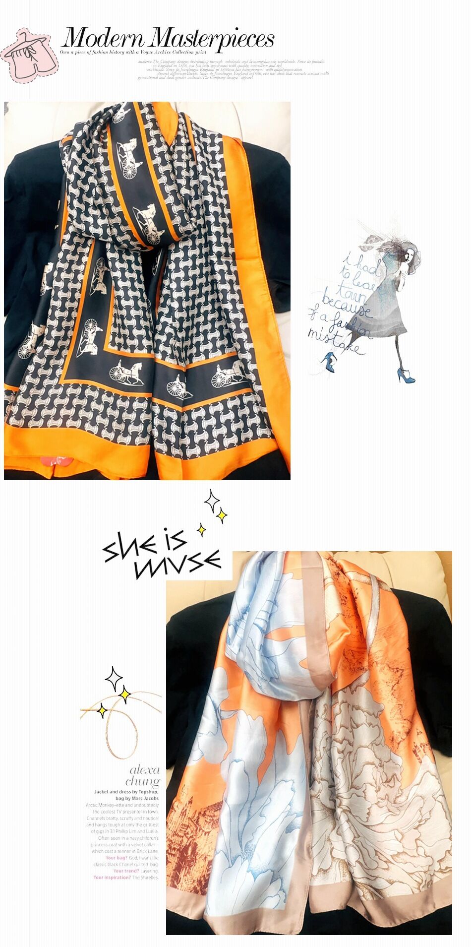 Picture of Printed Satin Silk Scarf - Spring and Autumn new sun protection printing lengthened shawl/Scarf for women (180*90cm) (LJD-023,One size fits all)