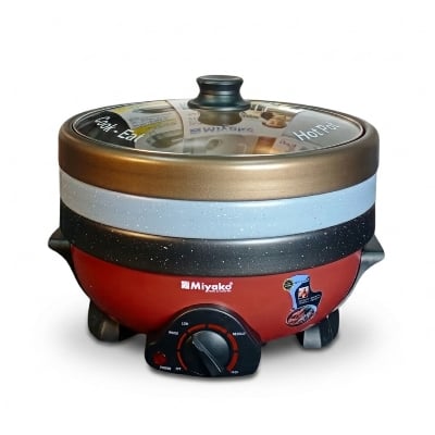 Picture of Miyako Multi Cooker 5 Ltr With 3 Pot & 3 Glass Lid Elcetric  Curry Cooker For Fast Cooking -MC-580T