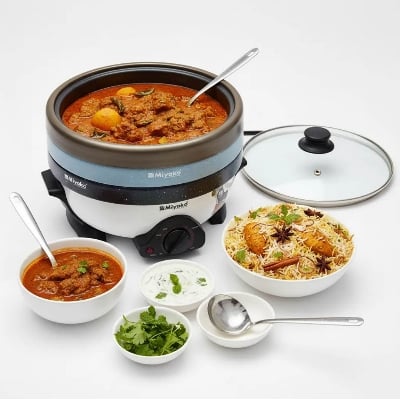 Picture of Miyako Multi Cooker 5 Ltr With 3 Pot & 3 Glass Lid Elcetric  Curry Cooker For Fast Cooking -MC-580T