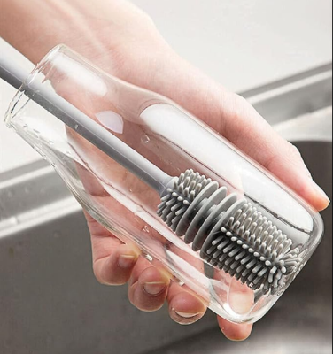 Picture of Silicone Bottle Cleaning Brush Bottle Cleaner for Washing Baby Bottles Handle Brush