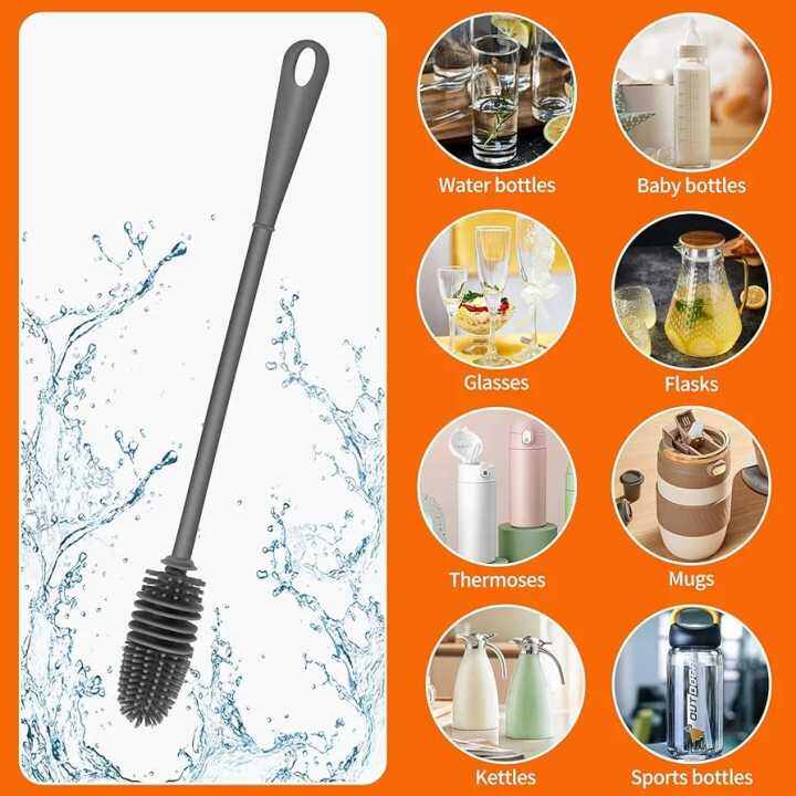 Picture of Silicone Bottle Cleaning Brush Bottle Cleaner for Washing Baby Bottles Handle Brush