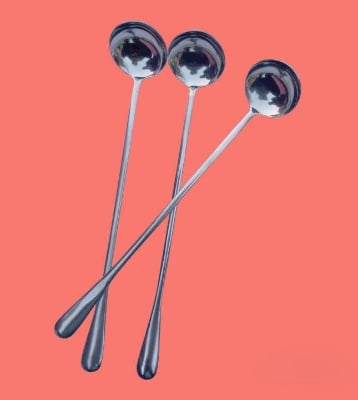 Picture of Steel Long handle Pickle Spoon Round Shape -1 Pieces-23cm/9 Inch