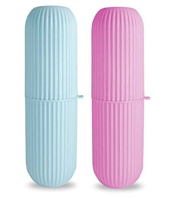 Picture of Capsule Shape Travel Toothbrush Toothpaste Case Holder Portable Toothbrush Storage Plastic Toothbrush Holder