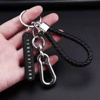 Picture of Special Telephone Number Anti Lost Phone Number Key Ring Keychain for Car and Motorbike