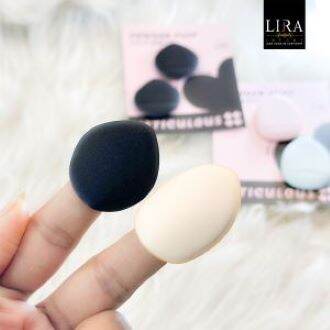 Picture of Finger Puff Sponge (3 Pcs)-Multicolor