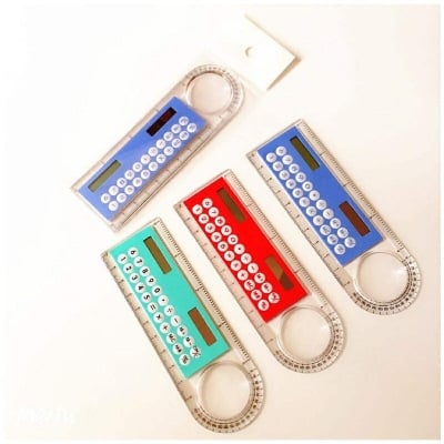 Picture of Ruler plus calculator - Solar calculator-Multicolor