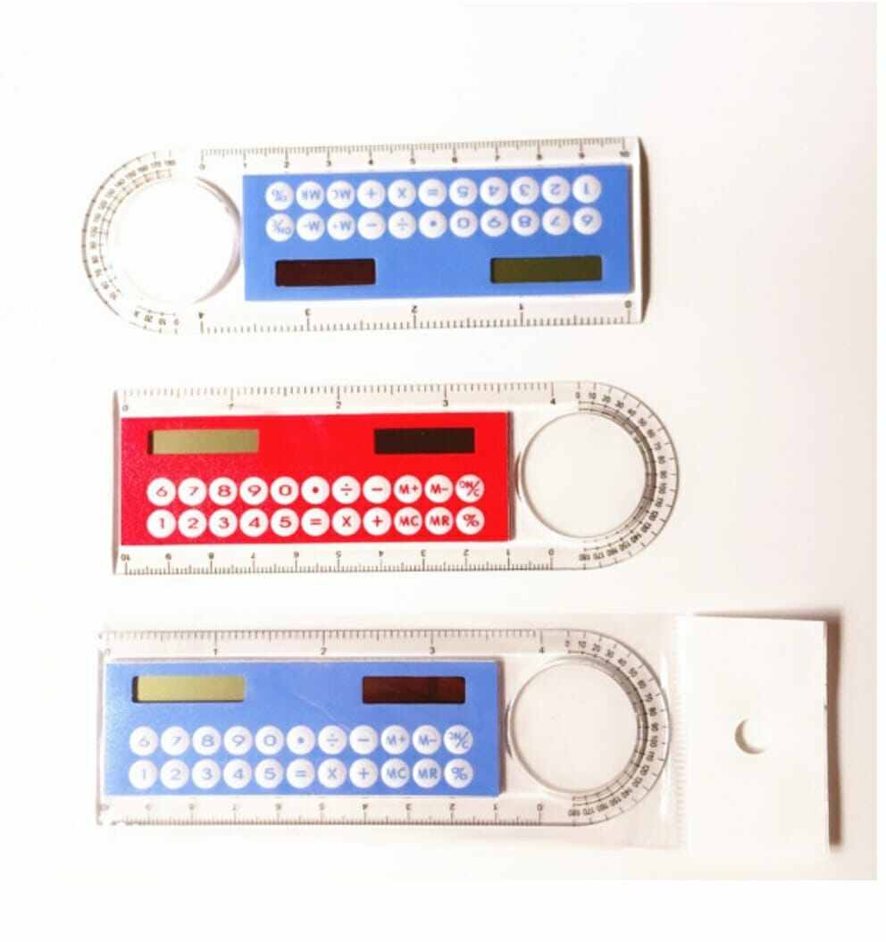 Picture of Ruler plus calculator - Solar calculator-Multicolor