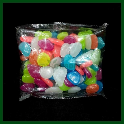 Picture of Radium Stone Colorful Luminous Glowing Pebbles 100 pcs-100 gm