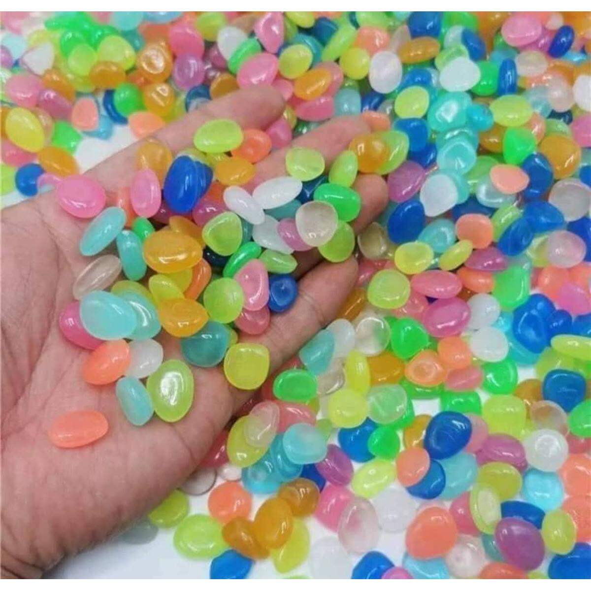 Picture of Radium Stone Colorful Luminous Glowing Pebbles 100 pcs-100 gm