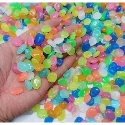 Picture of Radium Stone Colorful Luminous Glowing Pebbles 100 pcs-100 gm