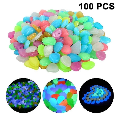 Picture of Radium Stone Colorful Luminous Glowing Pebbles 100 pcs-100 gm