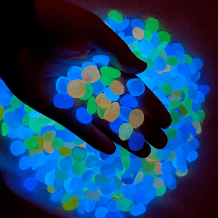 Picture of Radium Stone Colorful Luminous Glowing Pebbles 100 pcs-100 gm