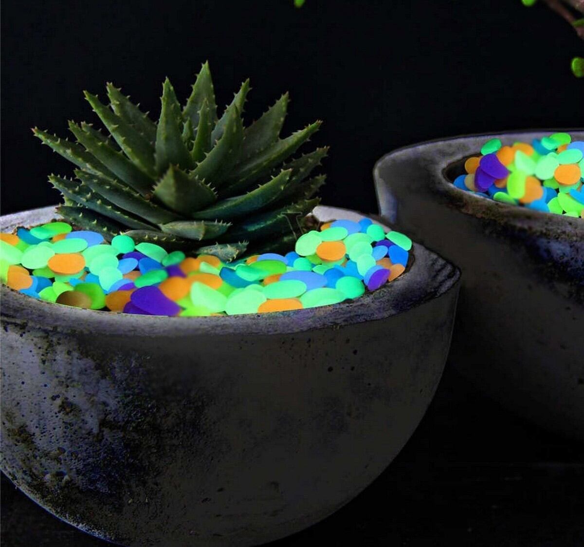Picture of Radium Stone Colorful Luminous Glowing Pebbles 100 pcs-100 gm