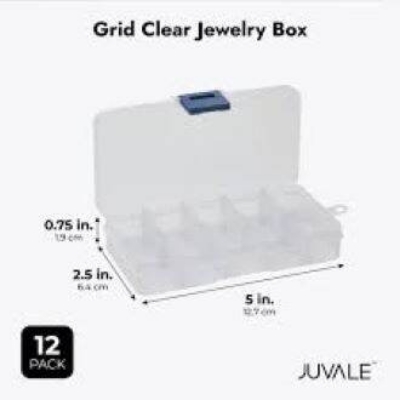 Picture of 10 Grids PP Plastic Storage Boxes Removable Organizer Holder Case Transparent Sundries Jewelry Box-transparent white