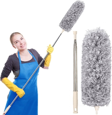 Picture of 9.5 Feet 1Pcs /Adjustable Soft Microfiber Feather Duster Anti Static Dust Extend Handle Household Dusting Brush Cleaning Tools-Multicolor