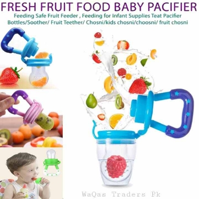 Picture of Baby Fruit Pacifier Fresh Food Feeder Teething Toy Teether Chosni Teat Pacifier Bottles-Multicolor
