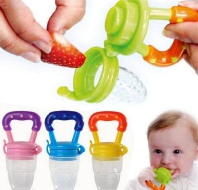 Picture of Baby Fruit Pacifier Fresh Food Feeder Teething Toy Teether Chosni Teat Pacifier Bottles-Multicolor
