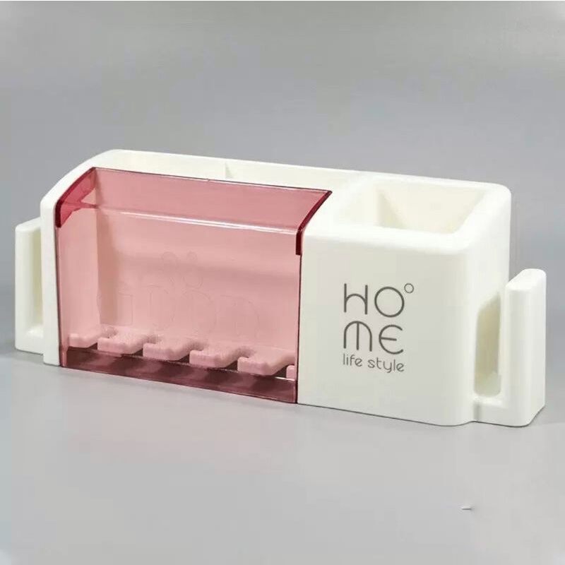 Picture of Wall Mounted Toothbrush Holder Bathroom Storage Organizer Set Toothbrush Holder - Toothbrush Holder-Multi
