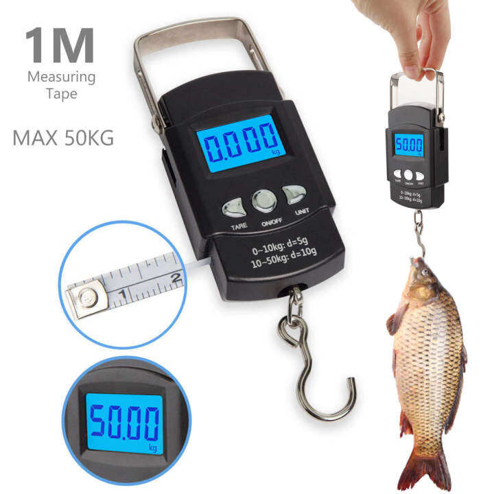 Picture of Electronic digital portable hook type weighing scale (50 KG)-Black
