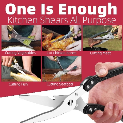Picture of Fish/Chicken Cutting Kitchen Scissor (Best Quality)-Multicolor