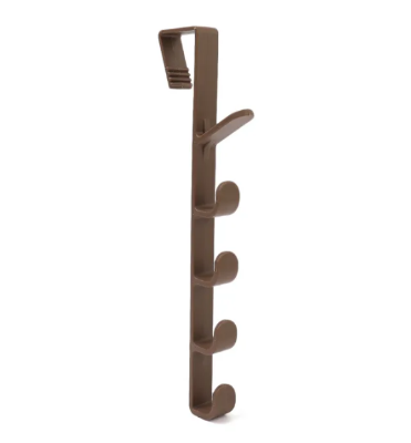 Picture of Wardrobe Door Hook Punch Free Cabinet Door Storage Rack Bedroom Clothes Hanging Hanger Home Organizer Bags Hats Holder Hook-Multicolor