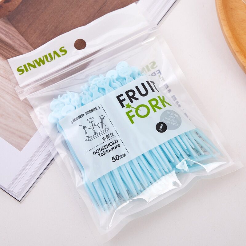 Picture of 50 Pcs Fruit Fork Packet-Multicolor