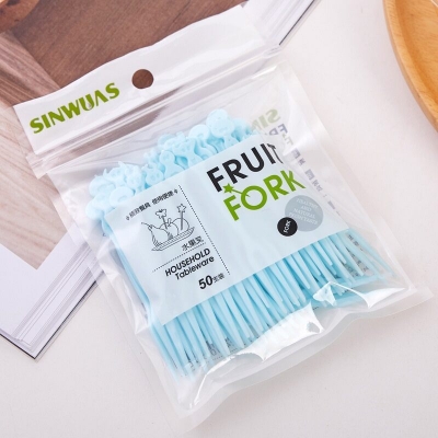 Picture of 50 Pcs Fruit Fork Packet-Multicolor