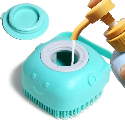 Picture of Bath Massage Gloves Brush Soft Safety Silicone-Multicolor