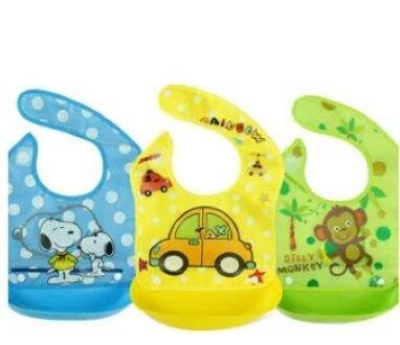Picture of Silicone Baby Bibs With Soft Plastic Tray Detachable-Multicolor