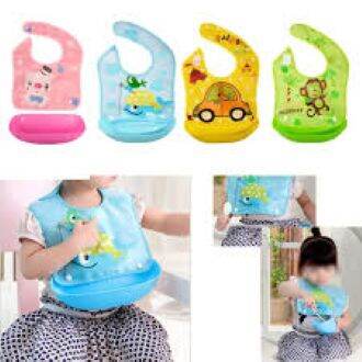 Picture of Silicone Baby Bibs With Soft Plastic Tray Detachable-Multicolor