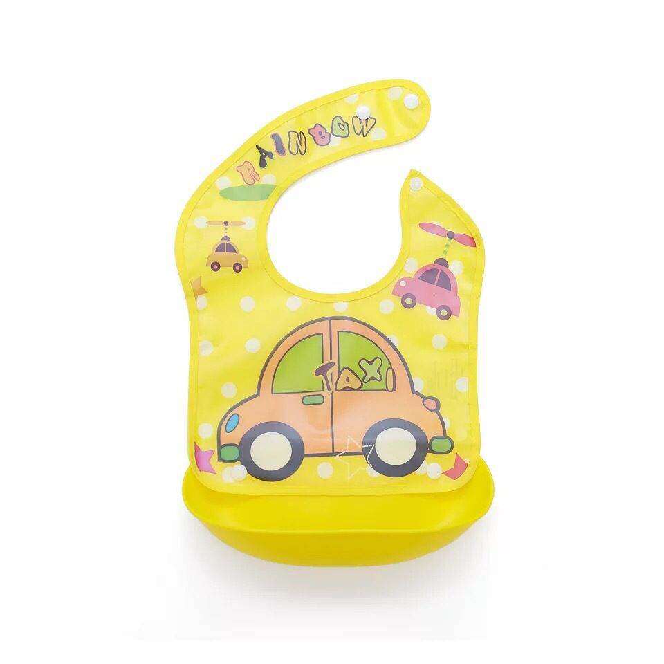 Picture of Silicone Baby Bibs With Soft Plastic Tray Detachable-Multicolor