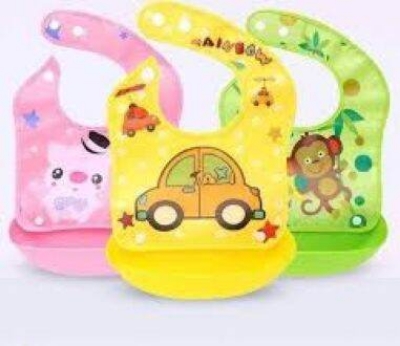 Picture of Silicone Baby Bibs With Soft Plastic Tray Detachable-Multicolor