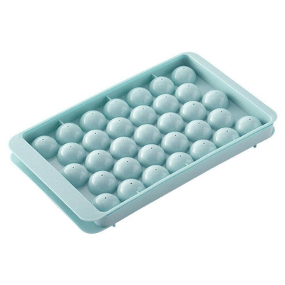 Picture of Plastic Round Ball Ice Box Round Ice Ball Ice Tray Mold Moulds Ice Ball Maker 3D Round Ice Cube Tray with Lid Plastic ice ball tray cute ice tray-Multicolor