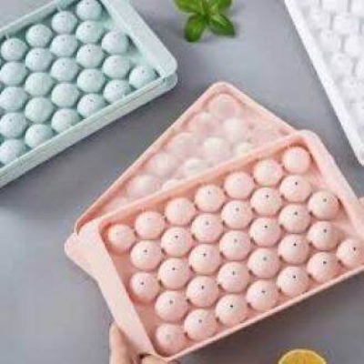 Picture of Plastic Round Ball Ice Box Round Ice Ball Ice Tray Mold Moulds Ice Ball Maker 3D Round Ice Cube Tray with Lid Plastic ice ball tray cute ice tray-Multicolor