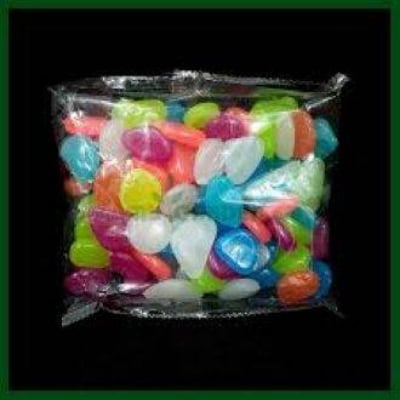 Picture of Radium plastic Stones Colorful Glow-in-the-Dark Radium Pebbles for Gardens, Fish Tanks & Pathways-multicolor