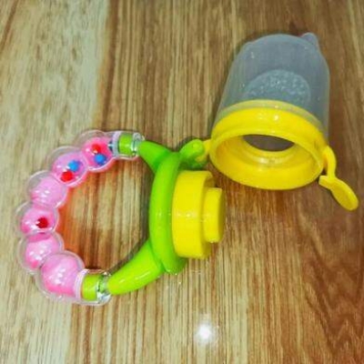 Picture of Fruit Feeder Pacifier with jhunjhuni - Infant Teething Toy Teether-Multicolor