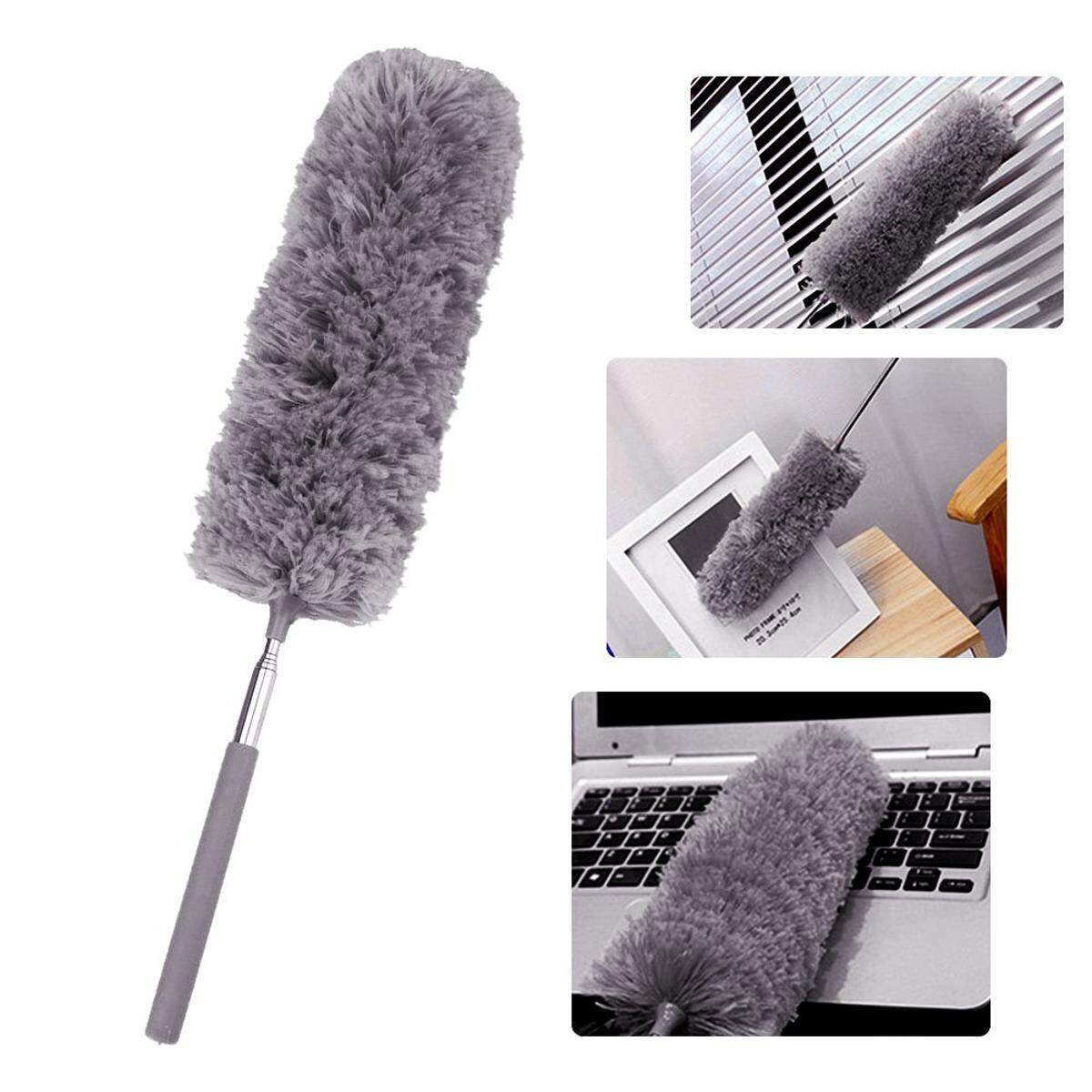 Picture of 9.5 feet Bendable feather duster with extra long extendable microfiber duster-Multicolor