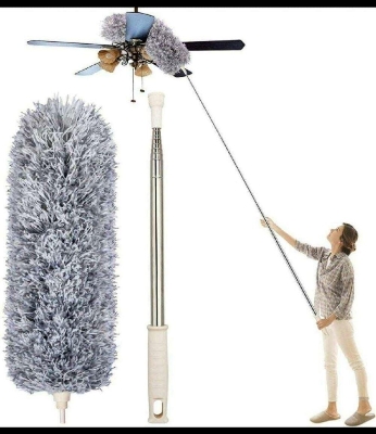 Picture of 9.5 feet Bendable feather duster with extra long extendable microfiber duster-Multicolor