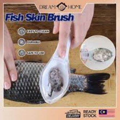 Picture of Fish Clean Scales With Cover Fish Scaler Scraper Remover Fish Skin Brush Scraping Fishing-Multicolor