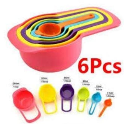 Picture of Measurement Cup Set - Rainbow 6Pcs-Multicolor