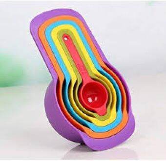 Picture of Measurement Cup Set - Rainbow 6Pcs-Multicolor