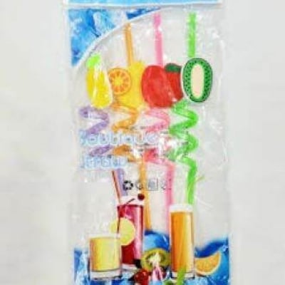 Picture of Juice straw for drinking juice with dear once - 4Pcs Juice Straw-Multicolor