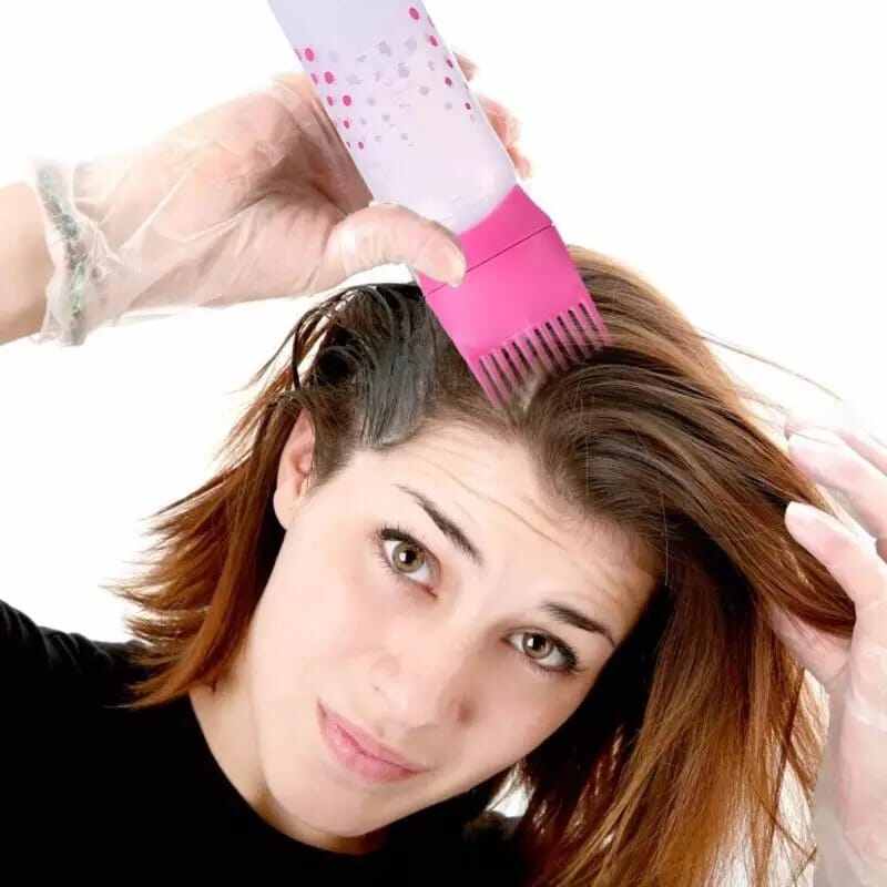 Picture of Printed Multi-functional Hair Dyeing Treatment Oil Cream Shampoo Bottle Oil Coloring Dispensing Applicator Brush Tip Tool