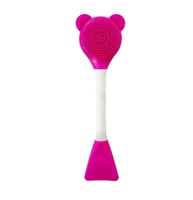 Picture of 1Pcs Bear Silicone Double Head Facial Mask Brush Mask Adjusting Beauty Mud Film Facial Brush Makeup Tools Blackhead Removal