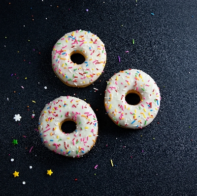 Picture of Donut white chocolate &color Rice
