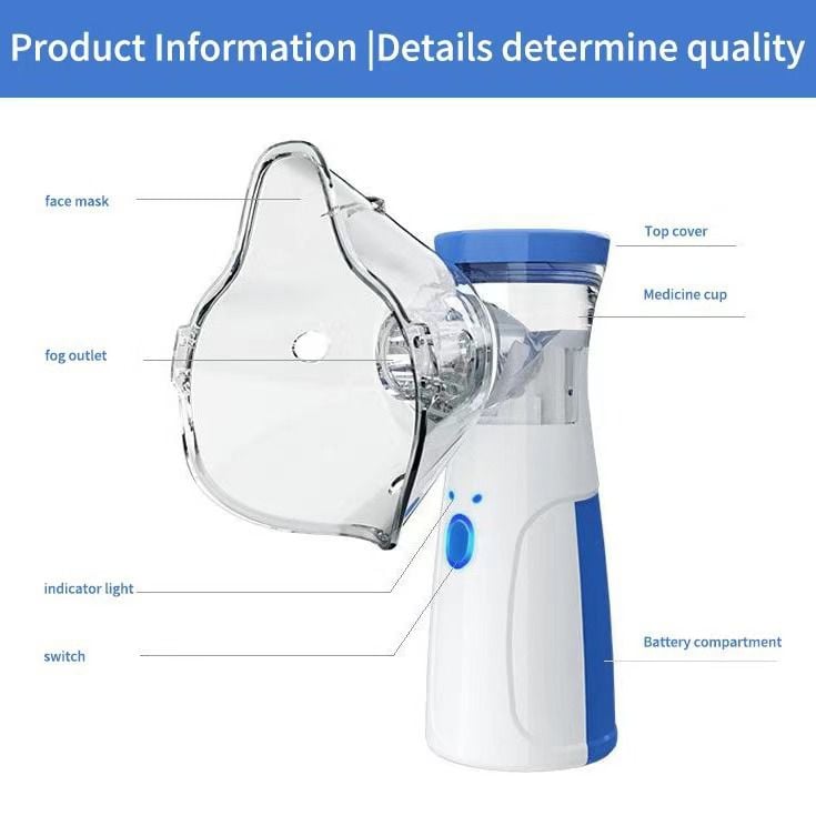 Picture of Portable Mesh Nebulizer Machine – Handheld Ultrasonic Inhaler for Kids & Adults