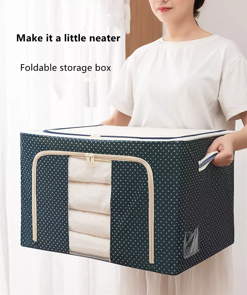 Picture of Foldable Clothes Storage Box-Blue