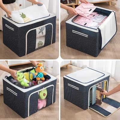 Picture of Foldable Clothes Storage Box-Ash