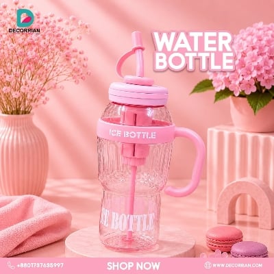 Picture of 1300ml Fruit Infuser Detox Ice Cream Theme Sipper Bottle, BPA-Free Stylish Water Bottle, Fruit Detox Bottle -Lemon