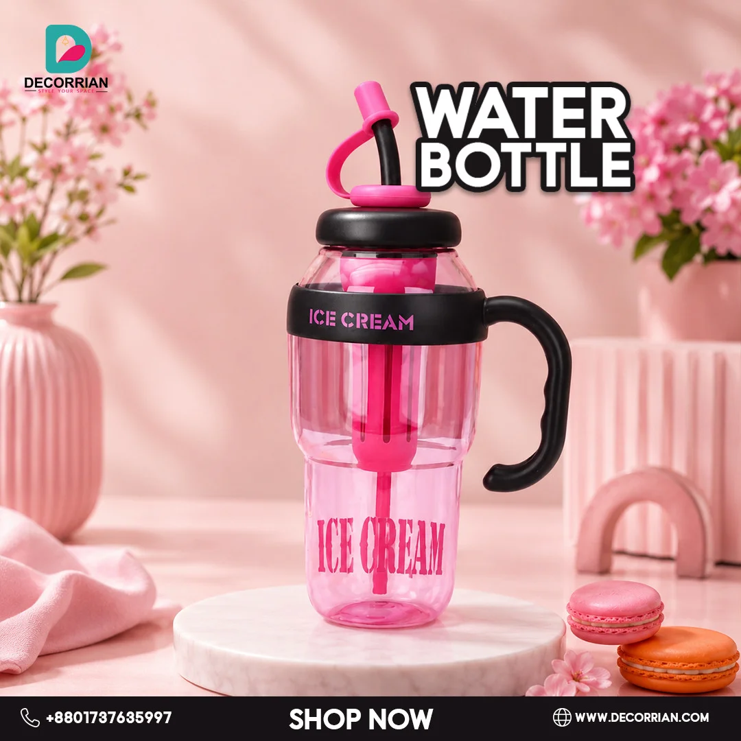 Picture of 1300ml Fruit Infuser Detox Ice Cream Theme Sipper Bottle, BPA-Free Stylish Water Bottle, Fruit Detox Bottle -Purple